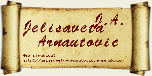 Jelisaveta Arnautović vizit kartica